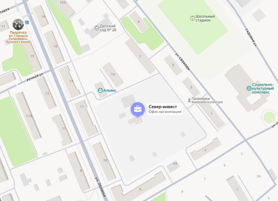 Карта клиентского центра