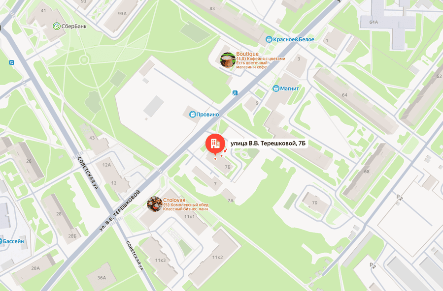 Карта клиентского центра